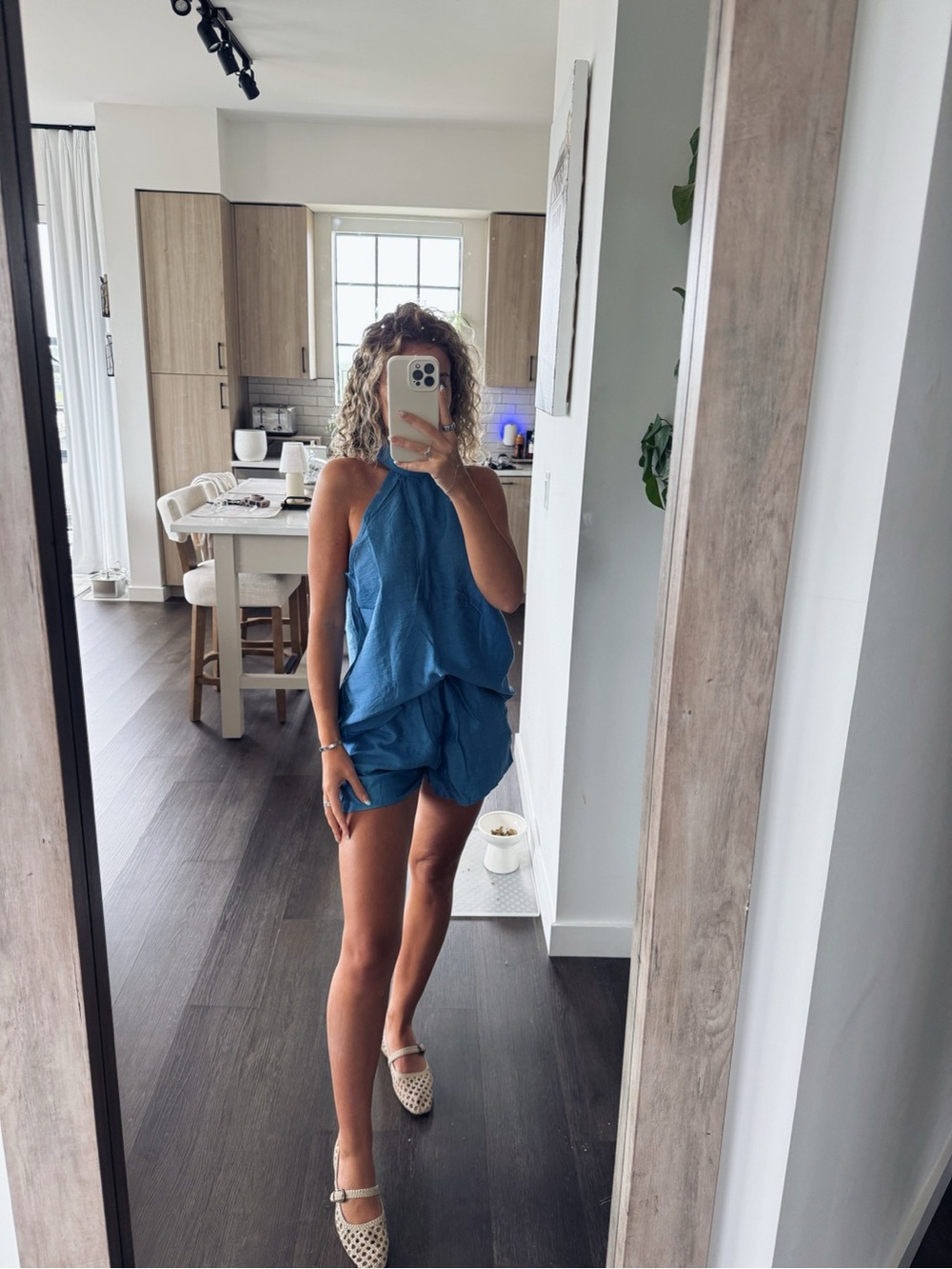 Chic Snipp Blue Halter Set (Size Small)